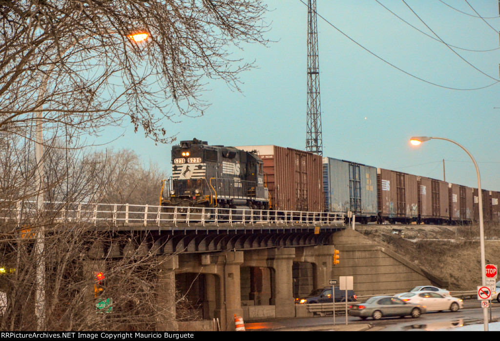 NS GP38-2 Locomotive making moves in the yard